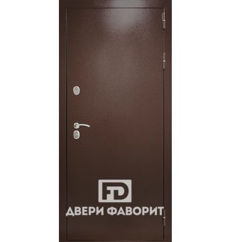дверь входная с терморазрывом окрашена коричневым цинкогрунтом