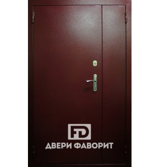 Двустворчатая дверь с цинкогрунтом для тамбура